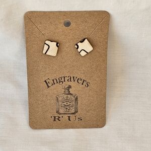 Handcrafted Art Deco Style Stud Earrings – Lightweight, Unique Design